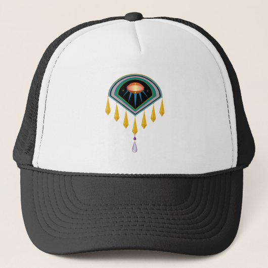 Deko Space Egg Trucker Hat (12 Farben) Truckerkappe (Vorderseite)