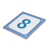 Deko Square Border, Blue Letter House Number Tiles Fliese (Seite)