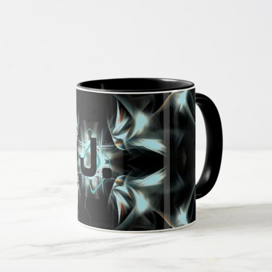 Deko Star mit Monogramm Tasse (VorderseiteRechts)