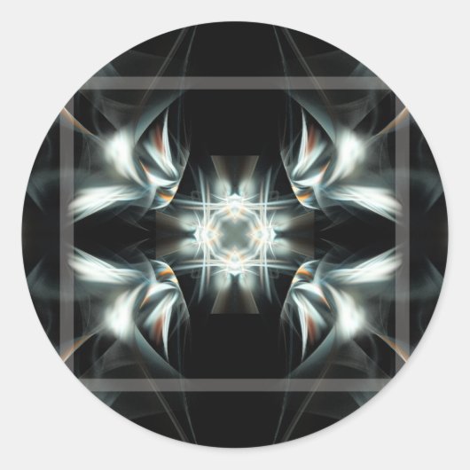 Deko Star Runder Aufkleber (Vorderseite)