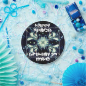 Deko Star Space & Ihr Text Pappteller (Party)