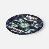 Deko Star Space & Ihr Text Pappteller (Schrägansicht)