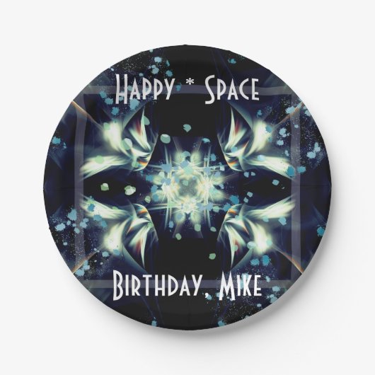 Deko Star Space und Ihre Teller zu Texten (Vorderseite)