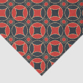 Deko-Stars in Rot und Schwarz Seidenpapier (Ausschnitt)