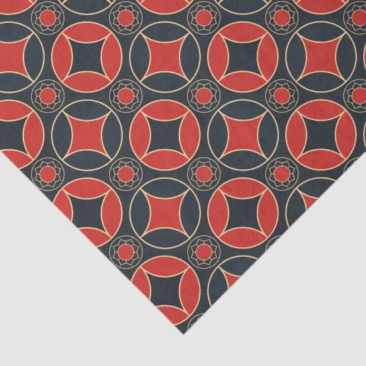 Deko-Stars in Rot und Schwarz Seidenpapier (Ausschnitt)