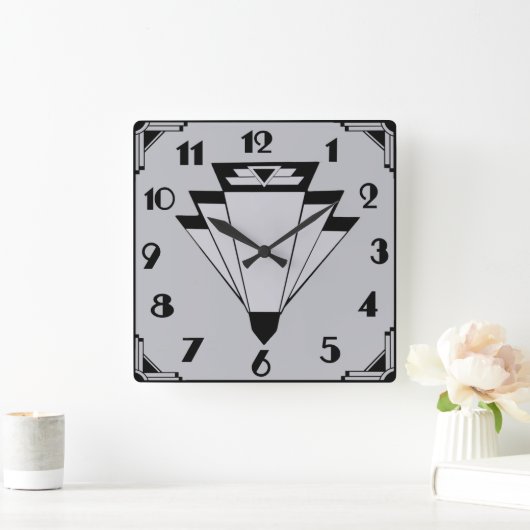 Deko Stiluhr. Quadratische Wanduhr (Zuhause)