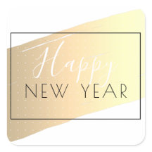 Deko Style Happy New Year on Golden Paint Splash