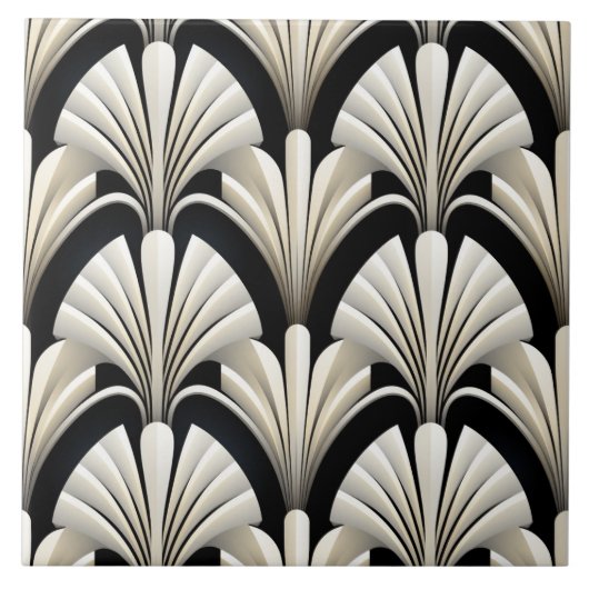 Deko Style Pattern, White Flügel Fliese (Vorderseite)