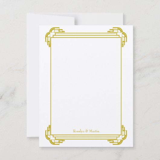 Deko tan Rahmen Hochzeit Brauch Dankeschön Mitteilungskarte (Vorderseite)