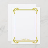 Deko tan Rahmen Hochzeit Brauch Dankeschön Mitteilungskarte (Vorne/Hinten)