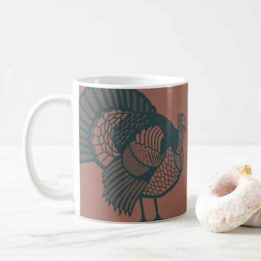 Deko Türkei Erntedank Toffee Color Tasse (Mit Donut)