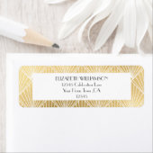 Deko White & Gold Wedding Rücksendeadresse (Insitu)