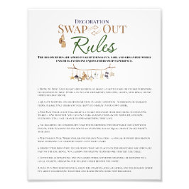 Dekoaustauschregeln für Weihnachts-Party Fotodruck