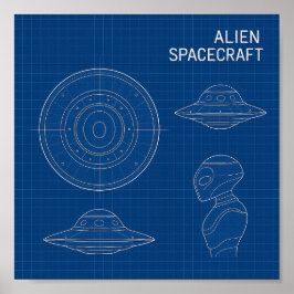 Dekodieren Sie die unbekannten - Alien-Raumschiff  Poster