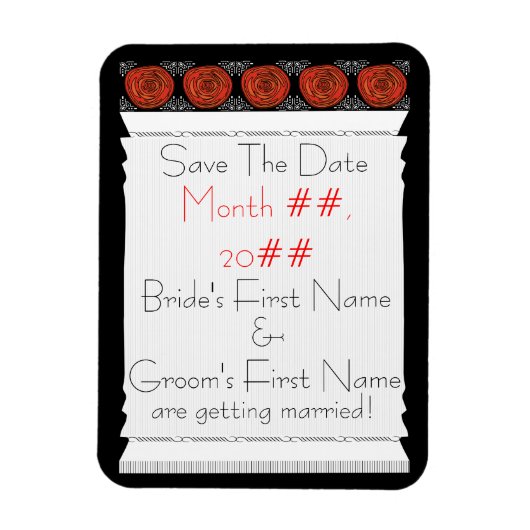 Dekodierte Rose (Datumsfenster speichern) Magnet (Vertikal)