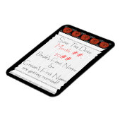 Dekodierte Rose (Datumsfenster speichern) Magnet (Linke Seite)