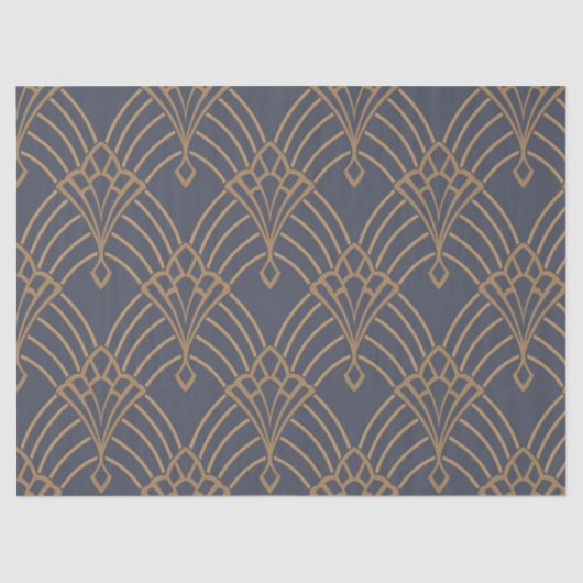 Dekodierung des Papierfachs - Art-Deco-Lüfterdesig Seidenpapier (Vorderseite)