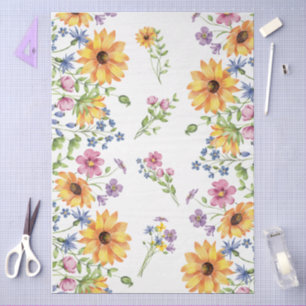 Dekodierung großer Hütten-Core-Blumenelemente Seidenpapier