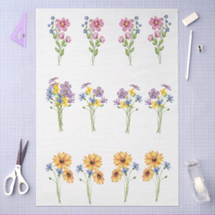 Dekodierung großer Hütten-Core-Blumenelemente Seidenpapier