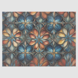 Dekodierung von Mustern mit bläsernen Farben Seidenpapier