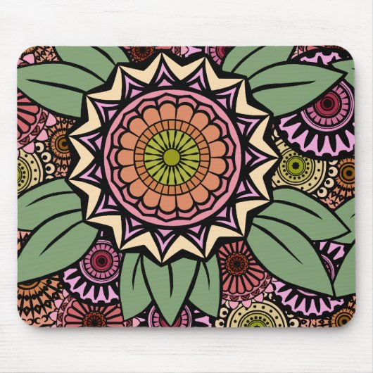 DekoFandango in der Orange und im Grün Mousepad (Vorne)