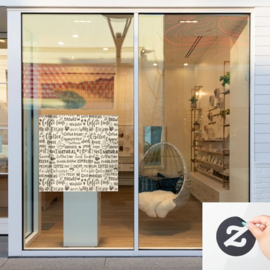 Dekofarben in der Cafeteria, modern Fensteraufkleber (Schaufenster)