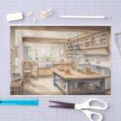 Dekofarbene Landesküche Seidenpapier (Handwerk)