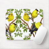 DekoGoldfinches in den Reben Mousepad (Mit Mouse)