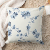 Dekokissen mit blauem Blumen-Print (Decke)