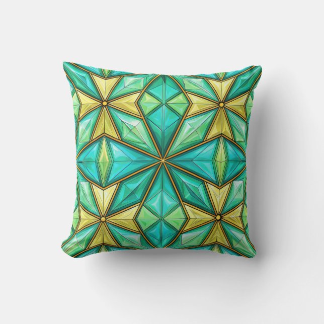 Dekokissen mit geometrischem Muster  (Vorderseite)