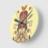 Dekokissen Runde Wanduhr (Winkel)