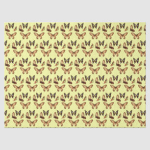 Dekolleté-Butterfly-Gelbes Zwirnpapier Seidenpapier