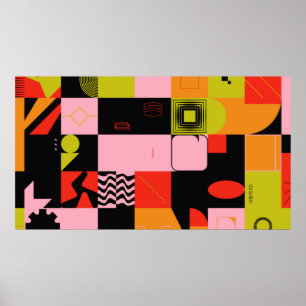 Dekonstruierte postmoderne inspirierte Kunstwerke Poster