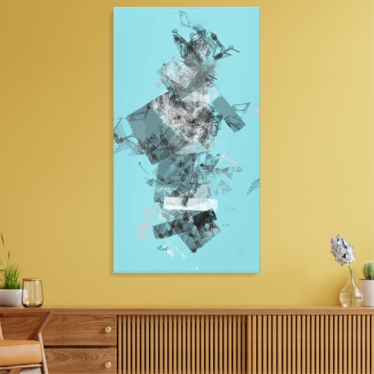 Dekonstruktion der Geometrie Leinwanddruck (Insitu (Wohnzimmer))