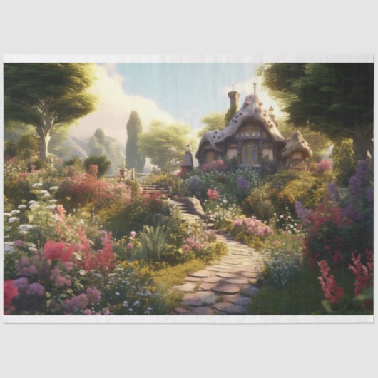 Dekopapier der verzauberten Hütte 1 Seidenpapier (Vorderseite)