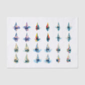 Dekopapier für Segelboote Seidenpapier (Vorderseite)