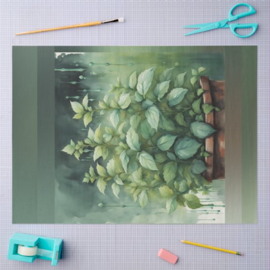 Dekopapier "Lush Spring Mind Garden" Seidenpapier (Basteln)