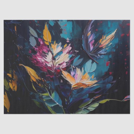 Dekopapier, Wrapping Pa Floral Kaleidoskop 3 Seidenpapier (Vorderseite)