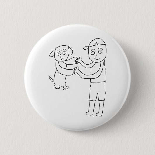 Dekopin und Otani-san verbinden Hände Button (Vorderseite)