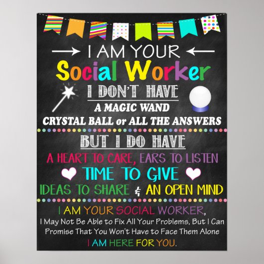 Dekoplakat des Sozialbüros Poster (Vorne)