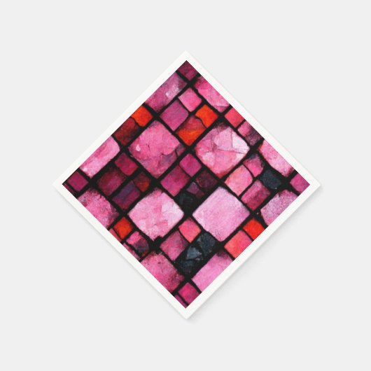 Dekopulationspapier aus gepolstertem Glas Serviette (Ecke)