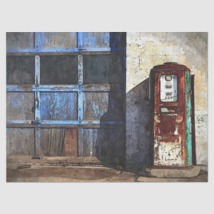 Dekopulationspapier für alte Tankstellen Seidenpapier