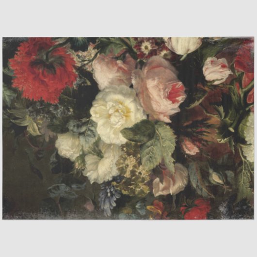 Dekopulationspapier für dunkle Blumenmuster Seidenpapier (Vorderseite)