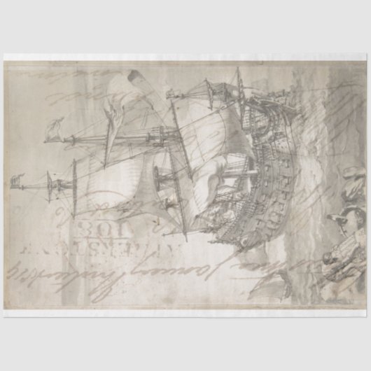 Dekopulver für nautische Möbel Seidenpapier (Vorderseite)