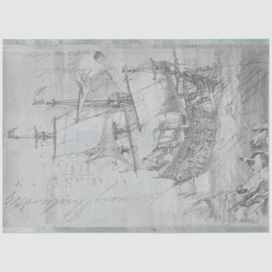 Dekopulver für nautische Möbel Seidenpapier (Vorderseite)