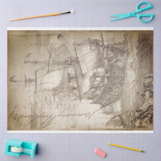 Dekopulver für nautische Möbel Seidenpapier (Basteln)