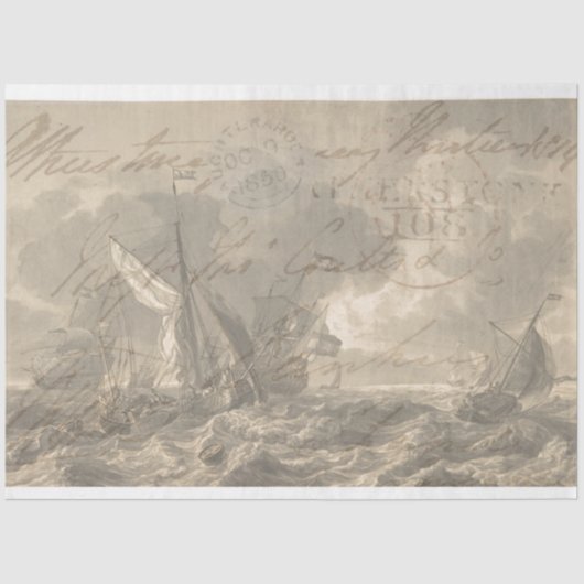 Dekopulver für nautische Möbel Seidenpapier (Vorderseite)