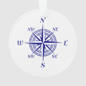Dekor an der blauen Küste, Kompass-Rose Ornament (Rückseite)