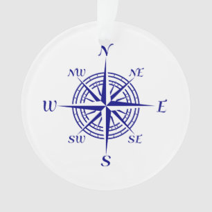 Dekor an der blauen Küste, Kompass-Rose Ornament