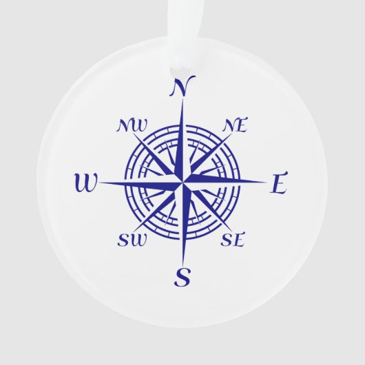 Dekor an der blauen Küste, Kompass-Rose Ornament (Vorderseite)